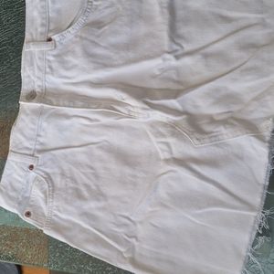 topshop white jean skirt